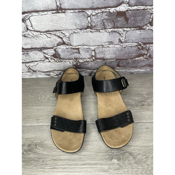 Halsa Footwear Dominica Black Leather Ankle Strap Sandals Women’s Sz 9M US/40EU - Picture 11 of 16